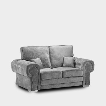 Verona High Back Grey Fabric 2 Seater Sofa