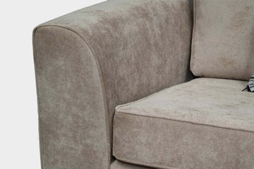 Nancy Beige Fabric 2 Seater Sofa
