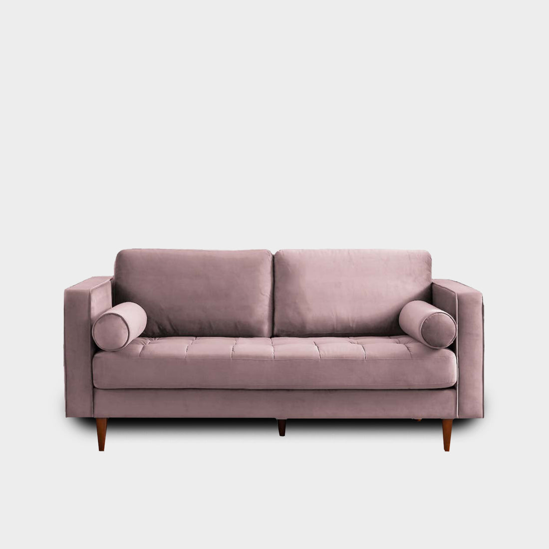 Scott Dusty Rose Velvet 2 Seater Sofa