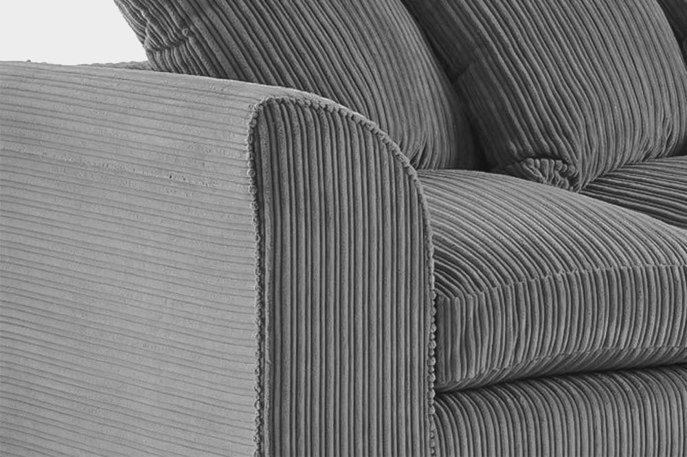 Byron Grey Fabric 3 Seater Sofa